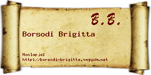 Borsodi Brigitta névjegykártya